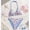 Purple, variant on Girls Swimsuit 2 Piece V Neck Bikini Set Cute Floral Gingham Halter Triangle Wireless Bikini Bathing Suit Summer Swimwear with Adjustable Strap Light Blue 7-8 Years