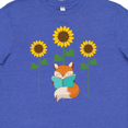 thumbnail image 4 of Inktastic Reading Book Lover Sunflower Fox Youth T-Shirt, 4 of 5