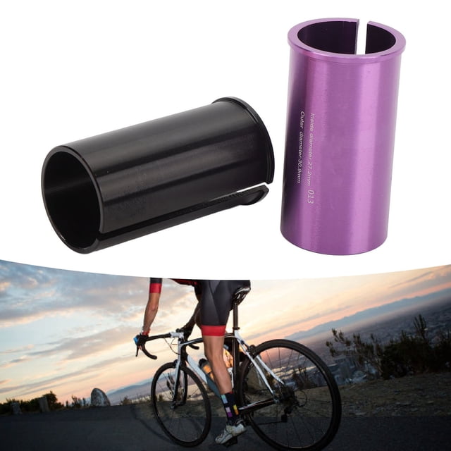2PCS Lightweight Aluminum Alloy Bike Seatpost Reducing Shim Sleeve, Post Tube Adapter for Cycling and Riding