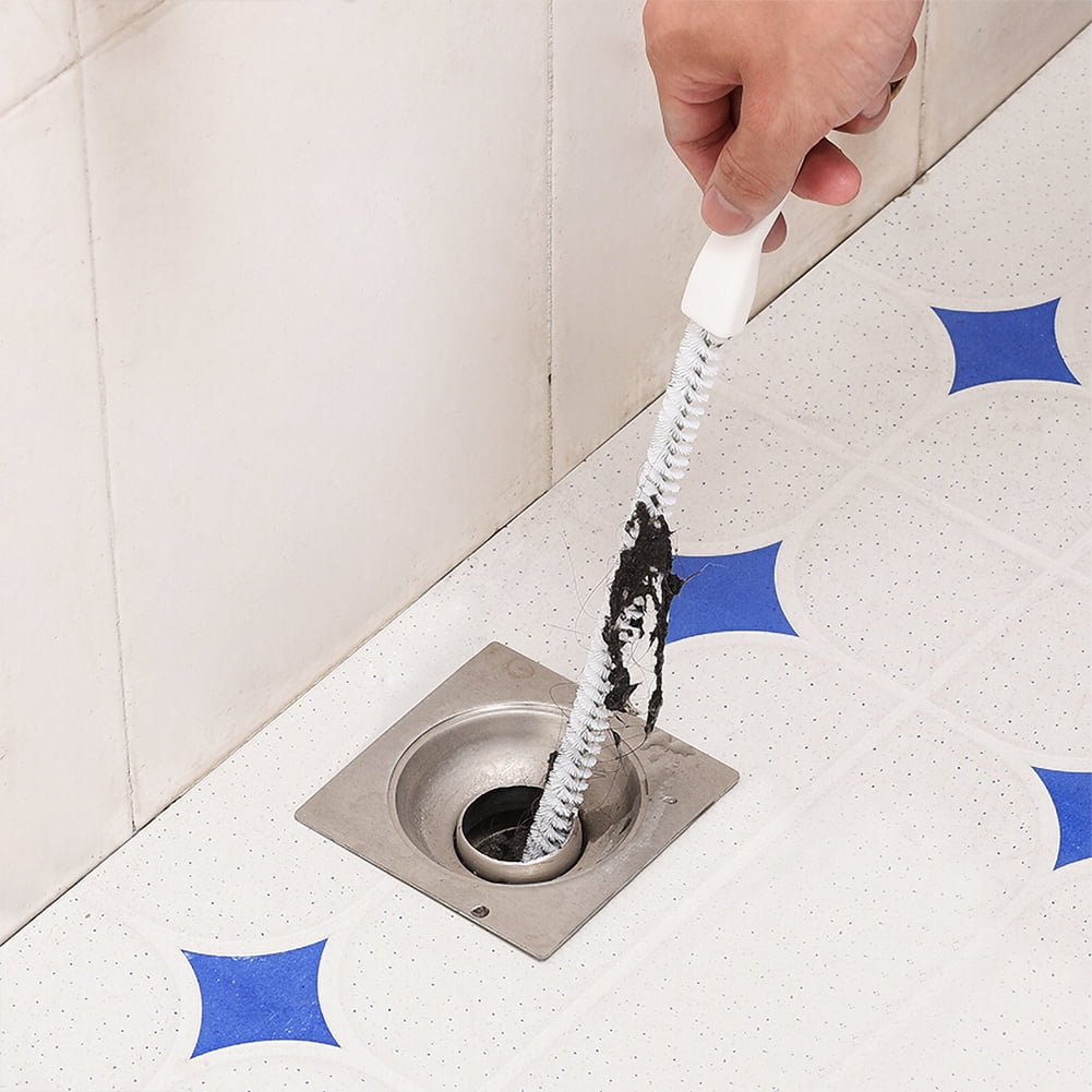 Flexible Sink Cleaning Brush Waterpipe Drain Dredge Tool Bath Plug Long Hair Cleaner Overflow