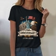 thumbnail image 2 of mgoYE T-Shirt for Women Graphic Womens 250th Anniversary Patriotic July 4th T-Shirt – USA 1776-2026 O-Neck T-Shirt(Black,S), 2 of 8