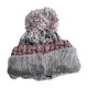 thumbnail image 5 of Gorro de invierno para mujer, gorro con pompón, gorro de invierno, gorro suelto para mujer, gorro elástico de punto cálido, gris claro, 5 of 5