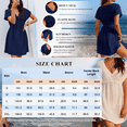 thumbnail image 2 of Oudiya Women Swimsuit Cover Up V Neck Bathing Suit Cover Ups Dress Bikini Beach Wear, S-3XL, 2 of 2