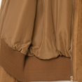 thumbnail image 7 of WLOMHUW Womens Cropped Jakcets Suede Bomber Jacket with Stand Collar Zip Up Short Coat with Pockets, 7 of 7
