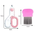thumbnail image 4 of Gegong 5Pack Flea Comb for Cats, Pet Lice Comb Set, Pet Tear Stain Remover Comb Stainless Steel Round Head Comb with Pet Nail Clippers(Pink), 4 of 7