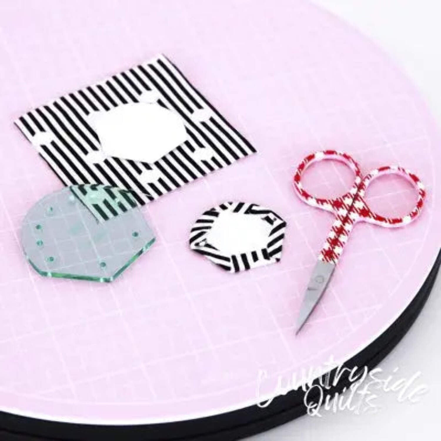 Sue Daley 16 Inch Rotating Cutting Mat Pink from Riley Blake Designs