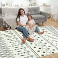 thumbnail image 6 of Homore Vintage Farmhouse Geometric Moroccan Trellis Area Rug,5' x 8',Cream, 6 of 7