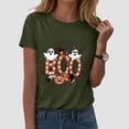 thumbnail image 2 of Akiihool Vintage Halloween Shirt Women Funny Cute Boo Ghost Halloween Thanksgiving Fall Pumpkin Spooy Season Letter Print Graphic Short Sleeve Tee Shirt (AG,2XL), 2 of 5
