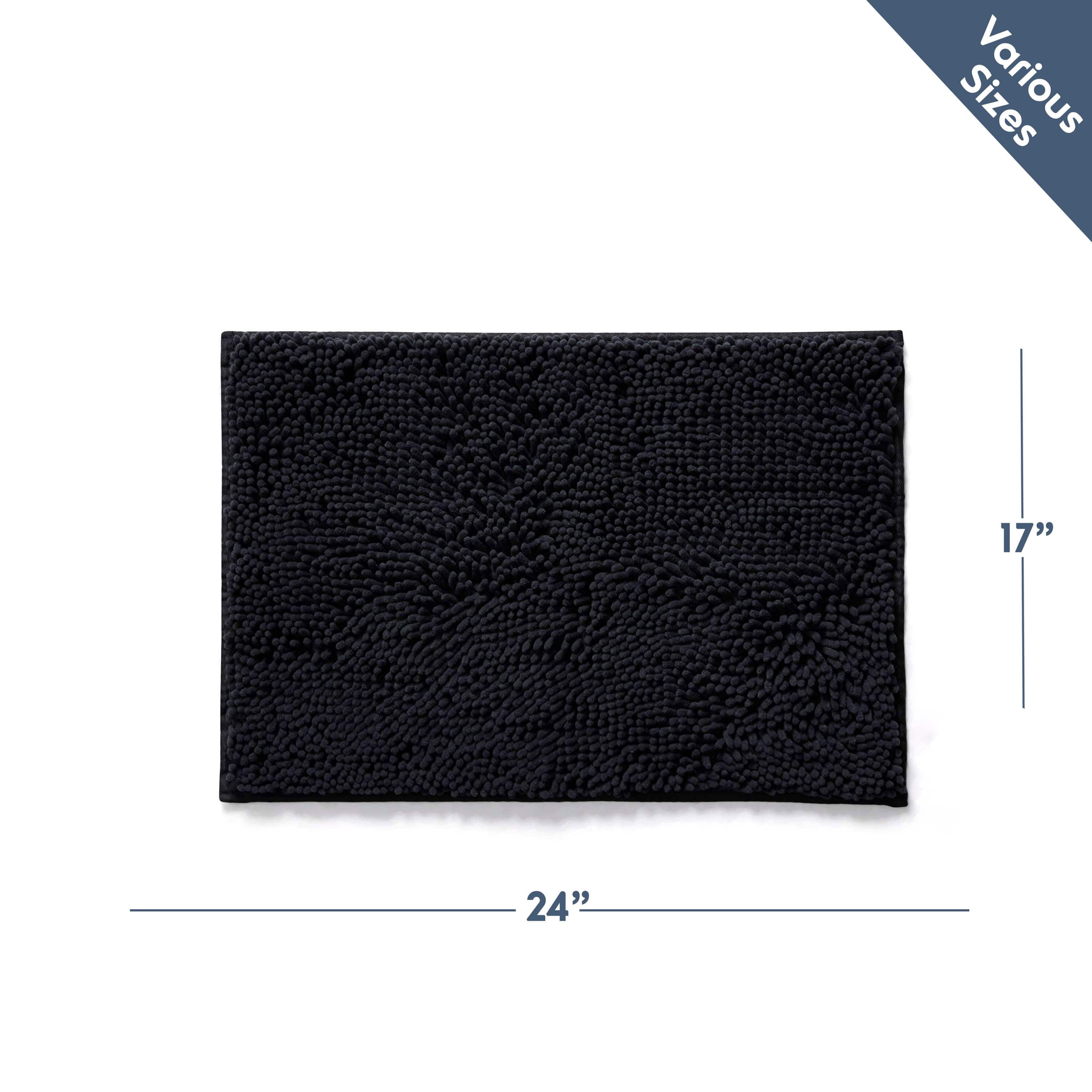 LammaLoe Bath Rug, Chenille Bathroom Rug, Absorbant Bath Mat for Bathroom Decor, Shower Mat 17x24 & 20x32 Pack