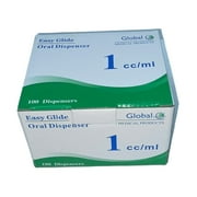Easy Glide 1ml 1cc Oral Syringe, Sterile, Caps Included, Great for Oral Medicine and Home Care, 50 Pack