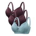 thumbnail image 1 of DecSea 3PC Women's Solid Color Steel Ring Oversized Gathering Underwear Daily Bra, 1 of 4