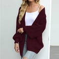 thumbnail image 4 of Oversized Cardigan Sweaters for Women Long Sleeve Chunky Knit Fall Sweater Outwear with Pockets, 4 of 8