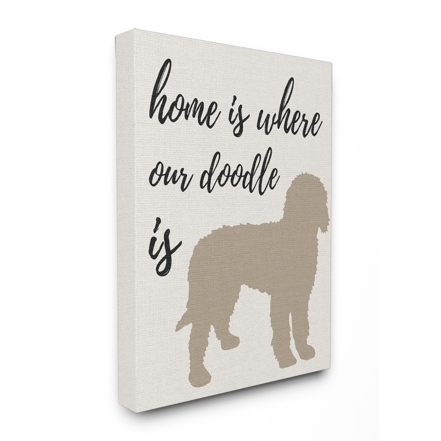 The Stupell Home Decor Collection Home is Where Our Golden Doodle Is XXL Stretched Canvas Wall Art