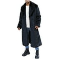 thumbnail image 6 of LMOIPLI Men's Faux Fur Long Coats Open Front Fleece Long Sleeve Solid Color Jacket Warm Winter Fashion Casual Coats Black S, 6 of 9