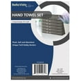 thumbnail image 3 of Bella Vista Hand Towels 6Pc Set With Free 4 Washcloths- Plush, Soft and Absorbent, Pack of 6 Towels- 16x28 Inches- Virgin Ring Spun Cotton. By Cotton Homes(Set Of 6 Piece Hand Towels, Charcoal Grey), 3 of 8