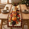 thumbnail image 2 of 14x72 Inch Quilted Fall Table Runner, Farmhouse Holiday Dining Decor for Halloween Thanksgiving, Table Accent for Kitchen Buffet, 2 of 2