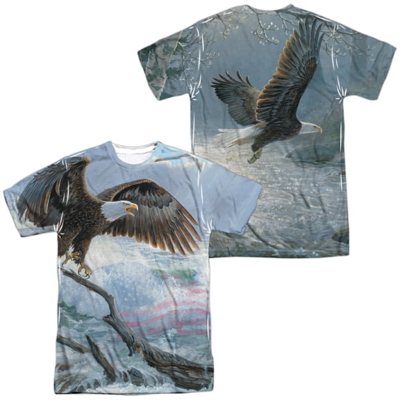 Wild Wings American Eagle Unisex Adult Sublimated Costume T Shirt (Front/Back), Large Multicolor