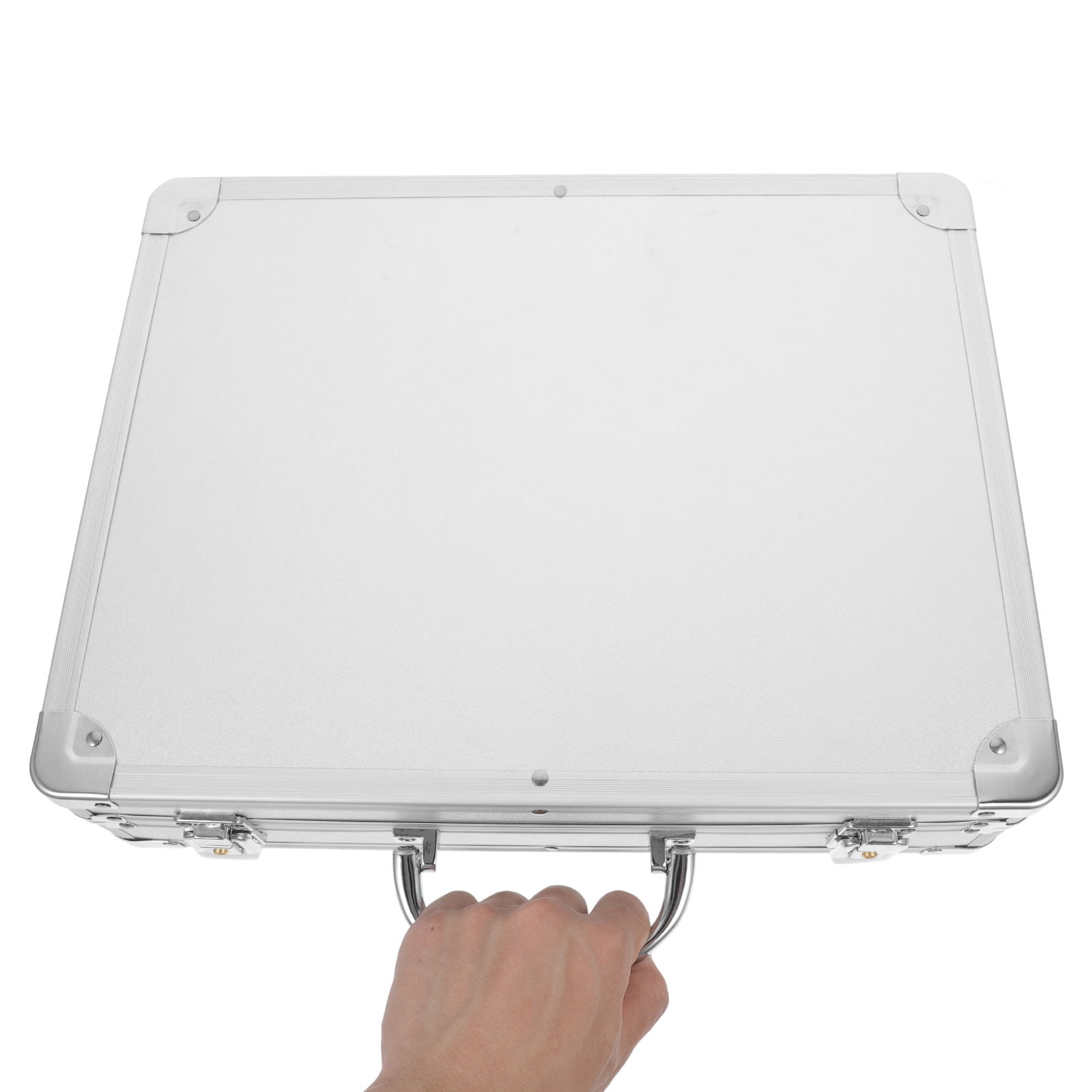 FRCOLOR Document Box Aluminum Alloy Case Brief Case Metal Briefcase Aluminum Alloy Briefcase Hard Briefcase Tool Case Metal Case Carrying Case