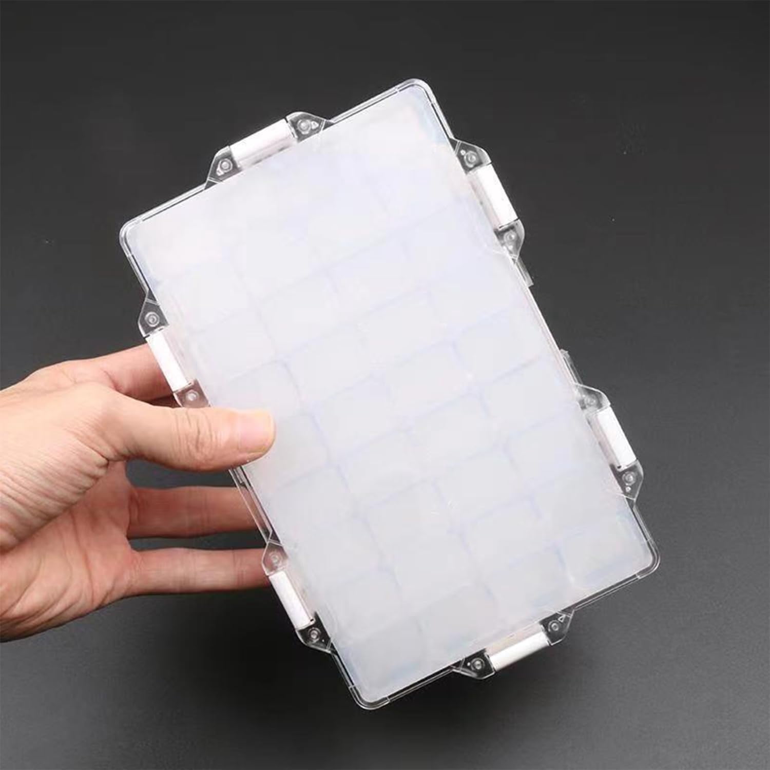 Plastic Paint Palette Tray，White Paint Storage Palette Box 36 Wells，Travel Watercolor Set，Paints Containter for Watercolors, Gouache, Acrylic and Oil Paint