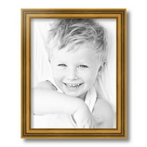ArtToFrames 11" x 14" Gold Step Picture Frame, 11x14 inch Gold Wood Poster Frame (WOM-4548)