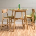 thumbnail image 2 of Helen Oak Finish and Fabric Counter Height Dining Set, Dark Grey, 2 of 10