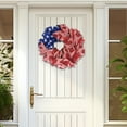 thumbnail image 4 of PALIFEUR 4th of July Wreath, 15.75 Inch Patriotic Wreaths for Front Door, Artificial Floral Door Wreaths Decorations for Memorial Day Independence Day Veterans Day, Red Blue White, 4 of 5