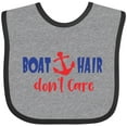 thumbnail image 3 of Inktastic Boat Hair Don't Care, Anchor, Sailing - Red Blue Boys or Girls Baby Bib, 3 of 4