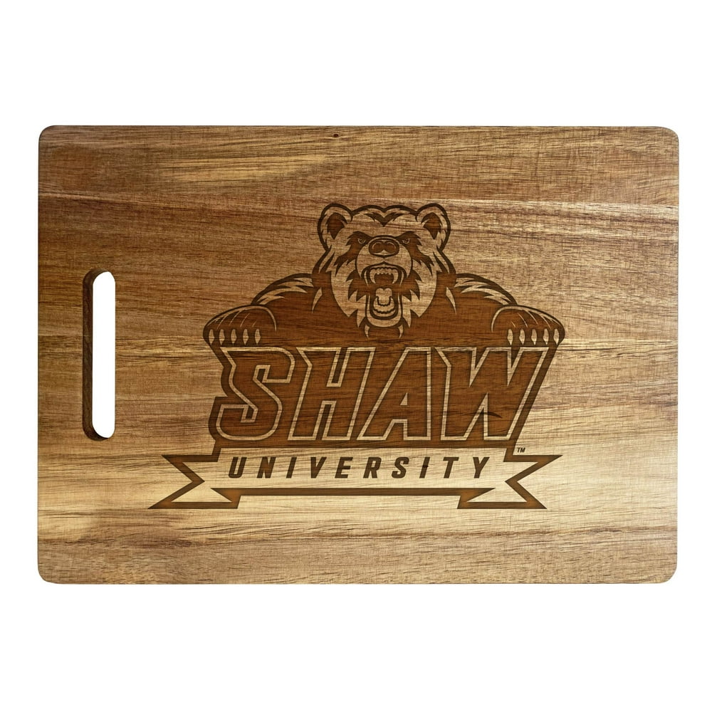 Shaw University Bears Engraved Wooden Cutting Board 10" x 14" Acacia