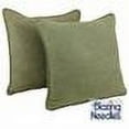 thumbnail image 2 of 25-inch Double-corded Solid Microsuede Square Floor Pillows with Inserts (Set of 2) 9813-CD-S2-MS-CR, 2 of 3