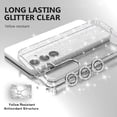 thumbnail image 2 of Glitter Clear Case for Samsung Galaxy S24 Plus 5G with Diamond Sparkle Camera Lens Protector + 2 Pack Tempered Glass Screen Protector, Sparkly Shockproof Protective Girl Cover (for Samsung S24+), 2 of 6