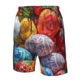 thumbnail image 4 of Cauagu Easter Eggs Print Men's Swim Trunks,Hawaiian Bathing Suit Swimsuits Beach Shorts with Pockets for Men Quick Dry Swimming Board Shorts-3X-Large, 4 of 6