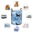 thumbnail image 5 of Large Laundry Basket with Handles - Minimalist Line Horse Black White Kids Baby Dirty Clothes Laundry Hamper for Bedroom Aesthetic, 5 of 5