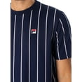 thumbnail image 4 of Fila Lee Pin Striped T-Shirt, Blue, 4 of 5