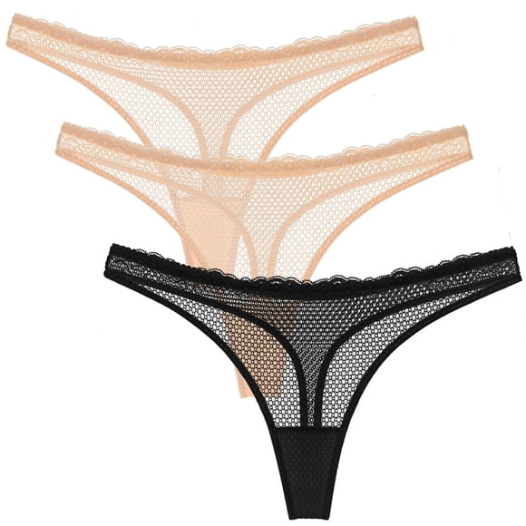 Wingslove Culottes Bikini Hipster pour Femmes, Lot de 3, Strings Transparents