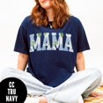 thumbnail image 5 of Floral Mama Shirt, Comfort Colors® Hydrangea Blue Mama Shirt, Trendy Mama Shirt, Gift For Mom, Preppy Mama Tee, Mother's Birthday Gift, 5 of 6