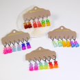 thumbnail image 2 of Conjunto de aretes colgantes de animales de dibujos animados, aretes colgantes de oso de color degradado de caramelo lindo, 2 of 5