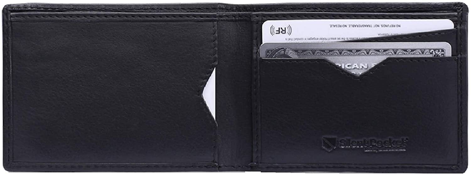 US 5Pc Leather Slim Wallet Amazing RFID Original Wonder Black Wallet  Accessory 