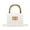 White, variant on Women's Fashion Crocodile Pattern Small Square Bag - Bamboo Handle Design