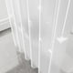 thumbnail image 4 of Cortina de ducha blanca L con peso en la parte inferior impermeable con agujeros libres con ganchos, 4 of 9