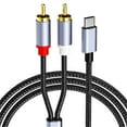 thumbnail image 2 of Cable tipo C a RCA Adaptador de cable auxiliar de audio estéreo macho RCA 1.2M Wmkox8yii, 2 of 8