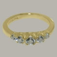 thumbnail image 5 of LBG British Made 14k Yellow Gold Natural Aquamarine Womens band Ring - 33 size options - Size 9.5, 5 of 6