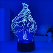 TYOMOYT Night Light for Kids Led Genshin Impact Night Light lamp Cool 3D Illusion Night Lamp Home Room Decor Upward Lighting Acrylic LED Light Xmas Gift Desktop Lamp