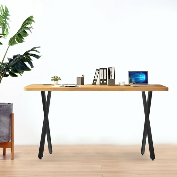 Table Legs 28 INCH X Type Metal Bench Legs DIY Dinning Coffee Table Legs Set of 2