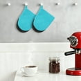 thumbnail image 3 of Unique Bargains Oven Mitts Heat Resistant Cooking Gloves Blue 7.9x5.7inch, 3 of 6