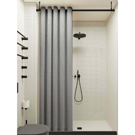 Merek Curtain Rods 48 To 84 Inch With 2 Tiebacks Hanging Rod From Ceiling Wall Mount Brackets Round Finials Outdoor Poles For Grommet Curtains Black Canada Curtain Tiebacks Hanging Rod, Outdoor Round Shower Curtain Rods