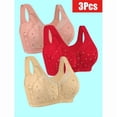 thumbnail image 1 of 3 Pack Soutien-Gorge Léger Élégante Florale pour Femmes 92 % Polyester 8 %, 1 of 5