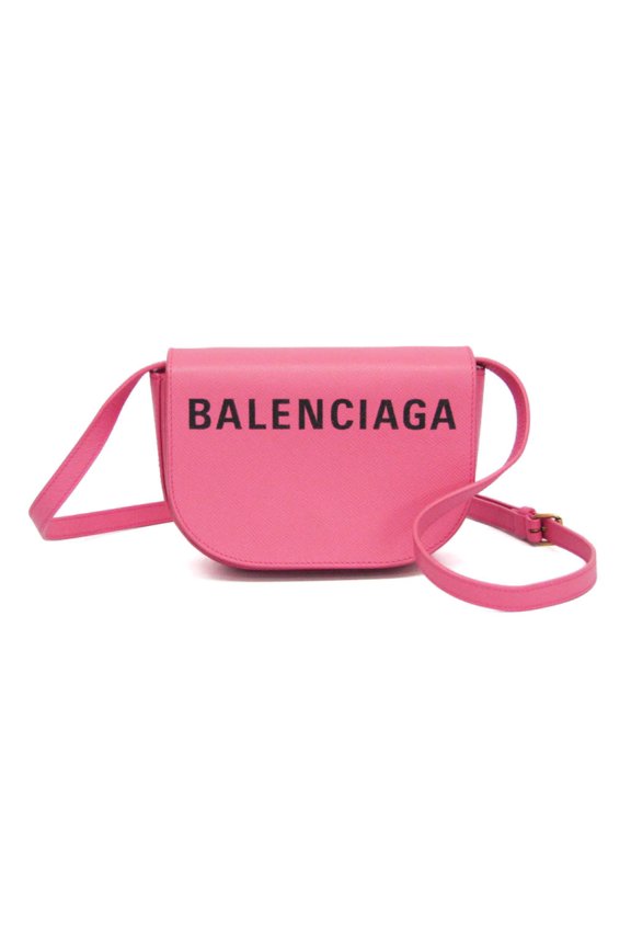 Pre-Owned Balenciaga Ville 550639 Women's Leather Shoulder Bag Pink (Good)