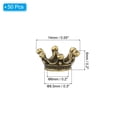 thumbnail image 2 of Uxcell 0.55x0.2" Metal King Crown Charm Crown Beads Charm, 50Pcs, Bronze Tone, 2 of 8