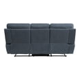 thumbnail image 5 of Cliff 85 Inch Manual Reclining Sofa- Blue Microfiber- Solid Wood- Metal, 5 of 6