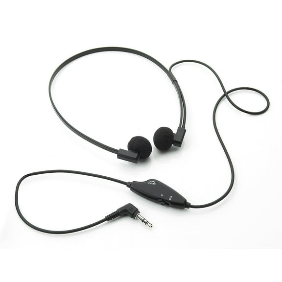 Spectra SP-VC5 3.5 mm Mono/Stereo Dual Speaker Transcription Headset with Volume Control